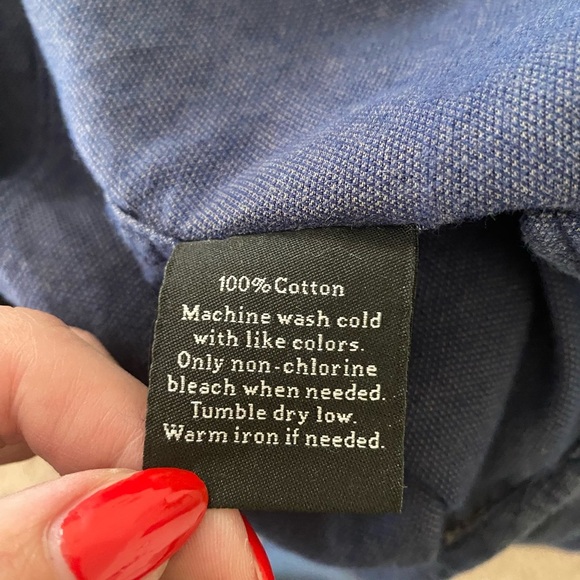 Rock & Republic Navy Blue Shirt Men's Pockets Long Sleeve Button Down Casual EUC - Picture 5 of 5